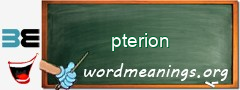 WordMeaning blackboard for pterion
